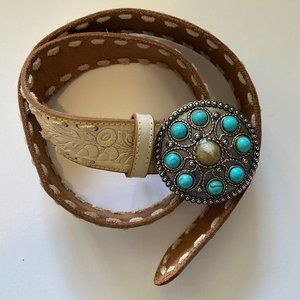 Women's Leather Western Boho Belt